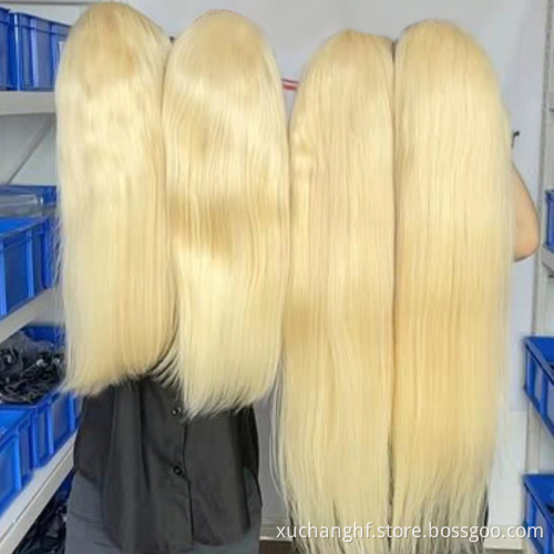 180 200 Density Pre Pluck Blonde 613 Hd Full Lace Wig Human Hair Unprocessed Cuticle Aligned Hd Deep Wave Lace Frontal Wig